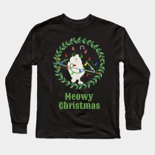 Meowy Christmas! Funny T-shirt Long Sleeve T-Shirt